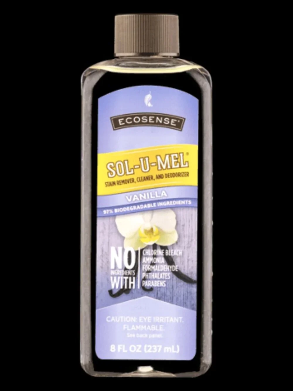 ECOSENSE Sol-U-Mel 3-N-1 Cleaner Vanilla Scent Stain Remover Concentrate 8fl.oz.